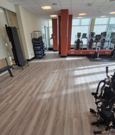 commercial flooring in gym